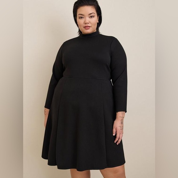 Torrid Mini Studio Cupro Mock Neck Dress NWT - Picture 3 of 8